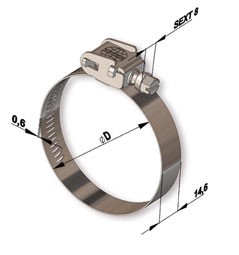 Flexil Jet Adjustable Clamp, AISI-304 Stainless Steel – FIFJ80180