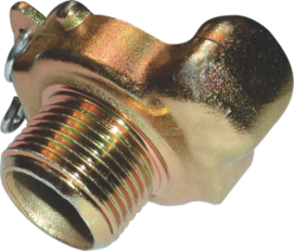 Universal Coupling, Male Thread, with Safety Clip