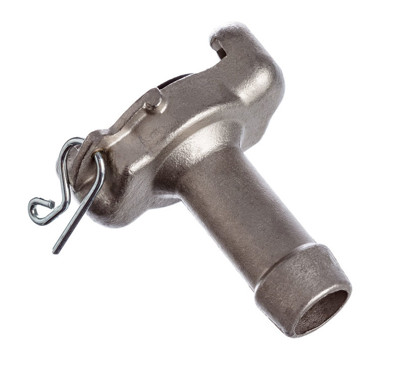 Universal Coupling, Hose Tail, Stainless Steel, with Safety Clip